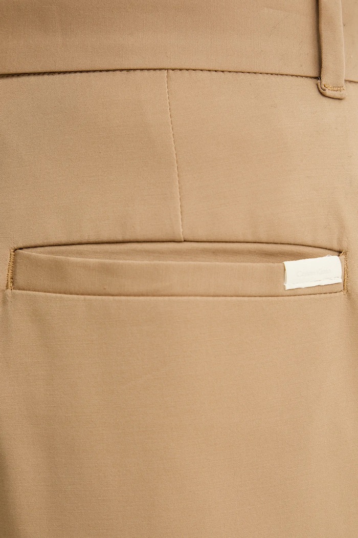 Calvin Klein nohavice chinos dámske bavlnené s elastanom zelená LV044B916G
