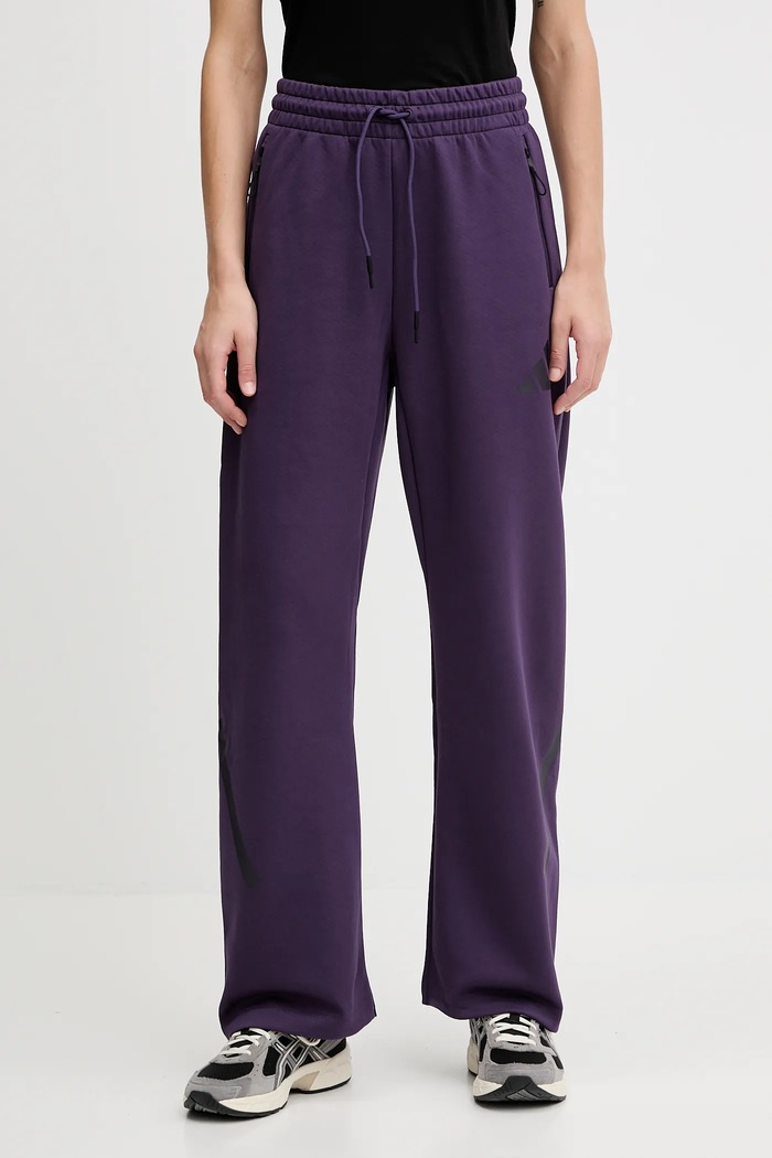 Tepláky adidas adidas x Z.N.E pletenina fialová KB9441