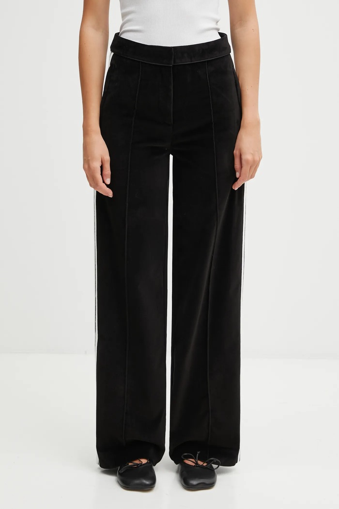 adidas Originals pantaloni da tuta in velluto Velvet KF2304 nero AW25