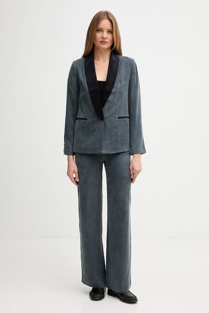 Hoss Intropia pantaloni 6542832 bleumarin AW25