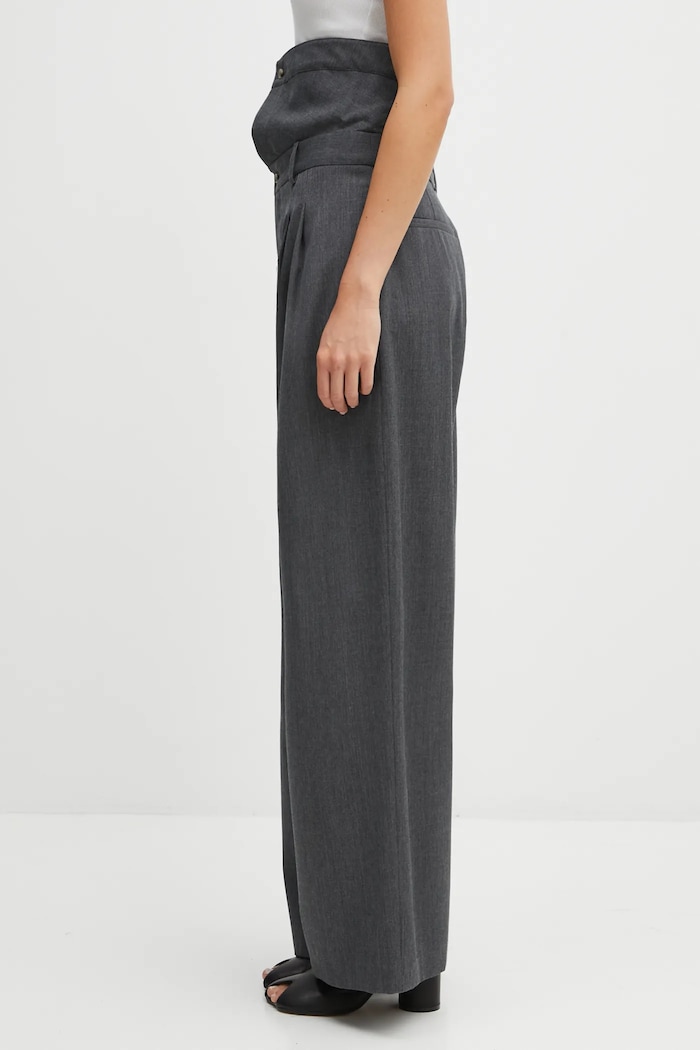 JW Anderson wool trousers Fold Over TR0414.PG1821 gray AW25