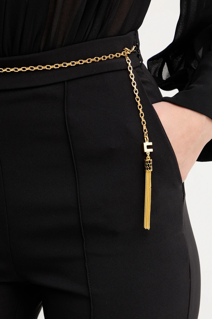 Nohavice Elisabetta Franchi čierna PA14157E2