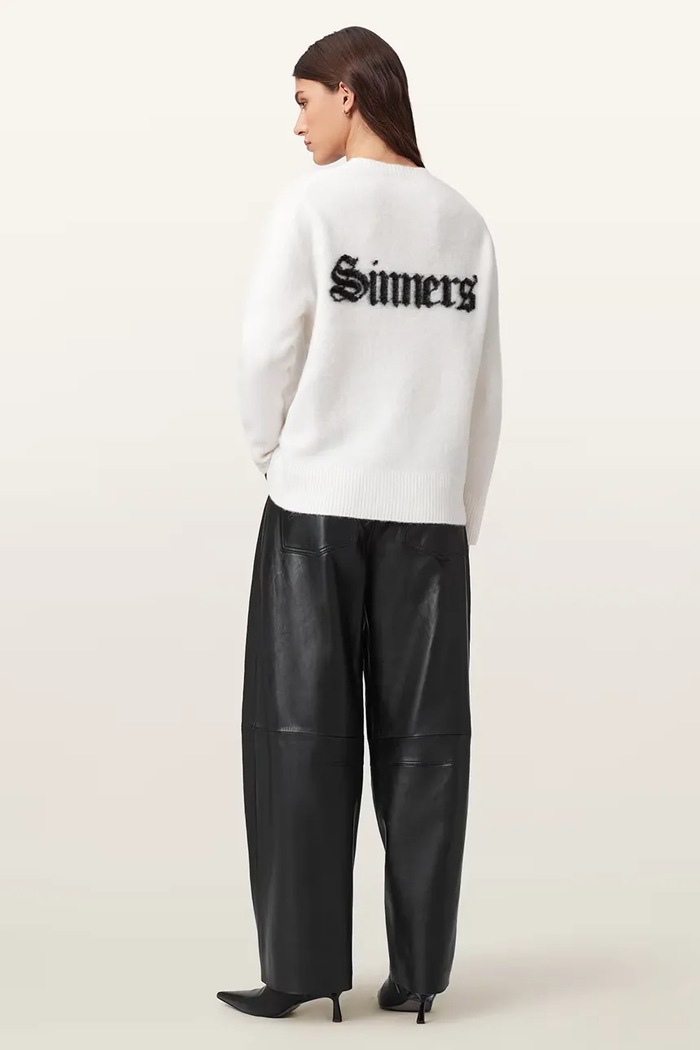 Kožené nohavice AllSaints JETT W026TD