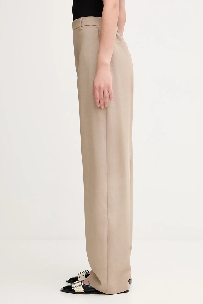 Nohavice s prímesou vlny Sportmax SALVO 2522136071600 béžová AW25
