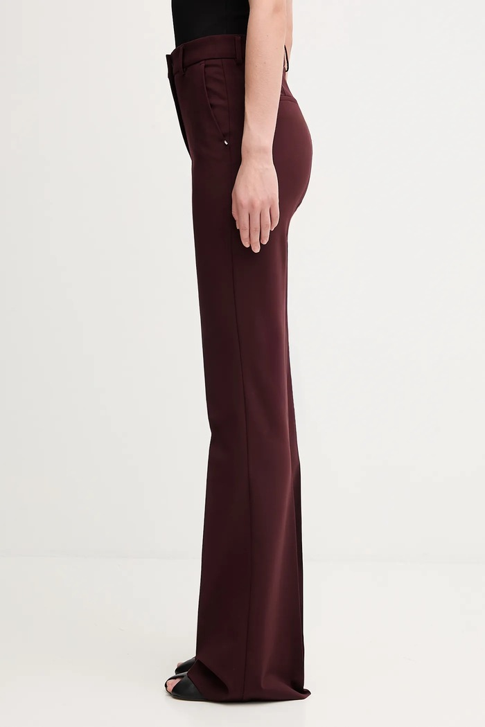 Sportmax Παντελόνι με προσθήκη μαλλιού Sportmax FEBE 2522136082600 μπορντό AW25
