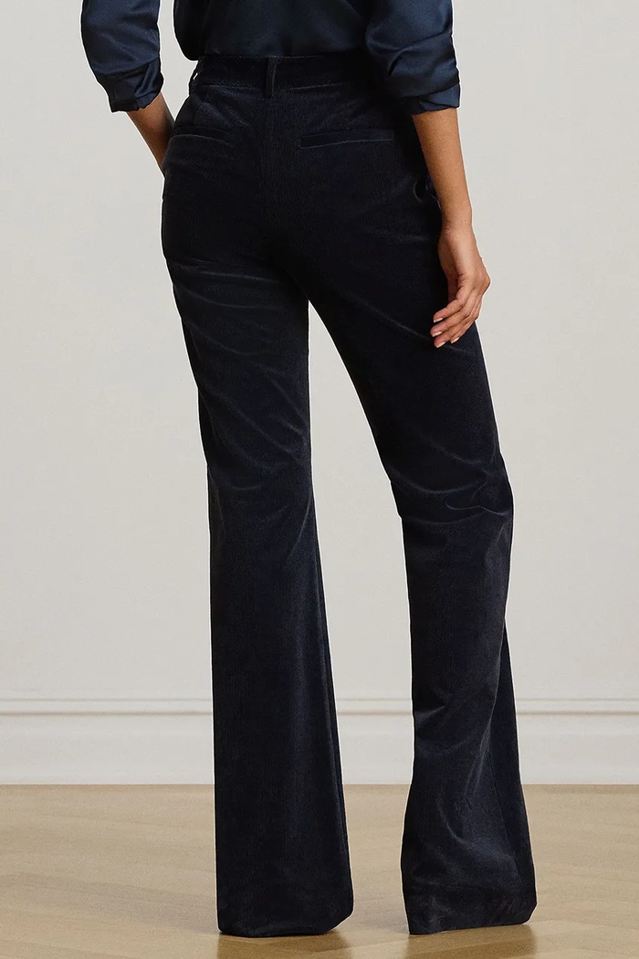 Kalhoty s bavlnou Lauren Ralph Lauren 200P03436 námořnická modř AW25