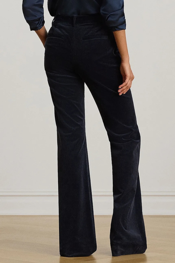 Kalhoty s bavlnou Lauren Ralph Lauren 200P03436 námořnická modř AW25