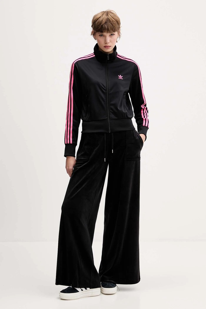 Juicy Couture dámska bavlnená YUKA WIDE LEG JCBBJ225803 čierna SS26