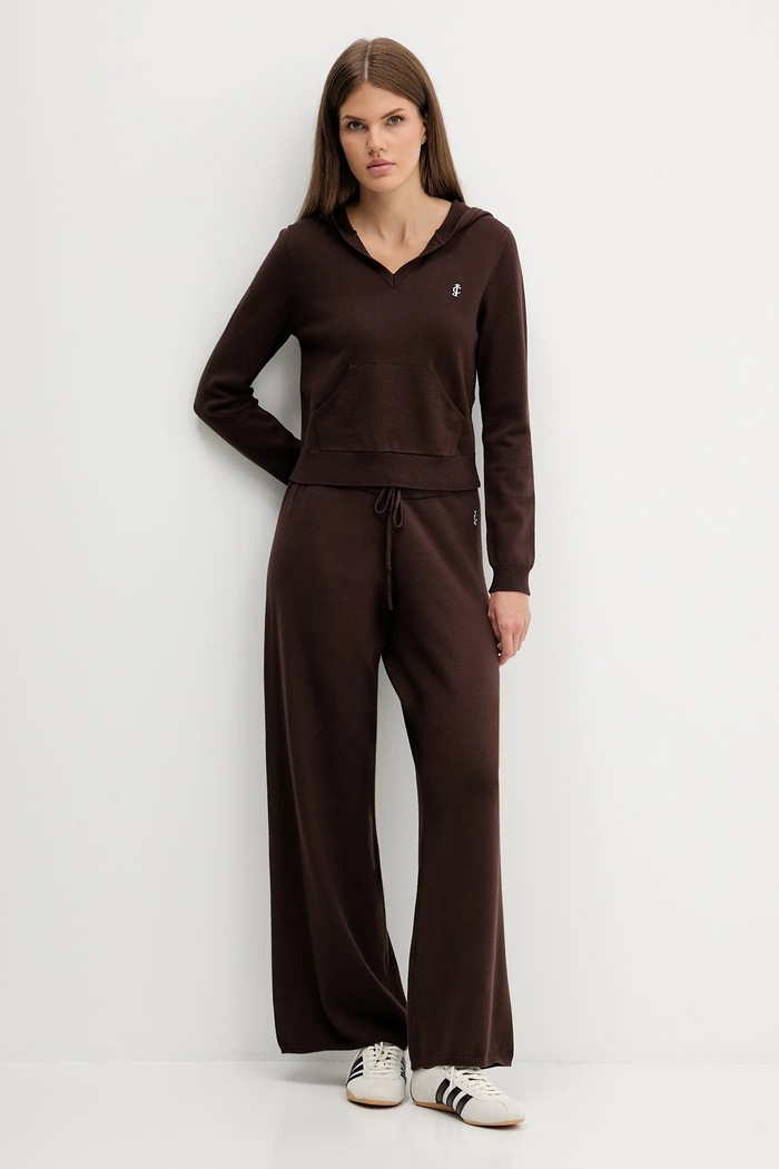 Nohavice Juicy Couture JCGBJ225017 hnedá AW25