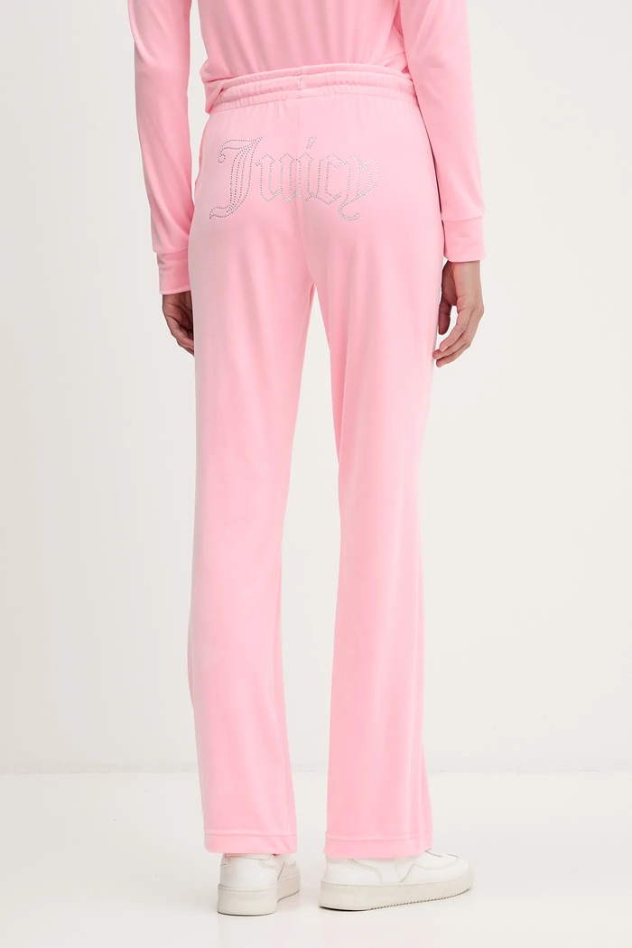 Ρούχα Βελούδινο παντελόνι φόρμας Juicy Couture JCWBJ225307 ροζ