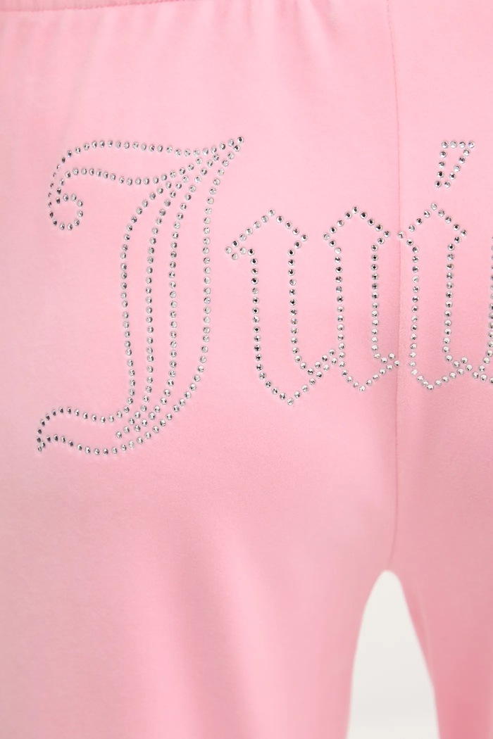 Βελούδινο παντελόνι φόρμας Juicy Couture ροζ JCWBJ225307