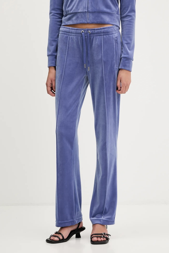 Donji dio trenirke od velura Juicy Couture natpis ljubičasta JCWBJ225307