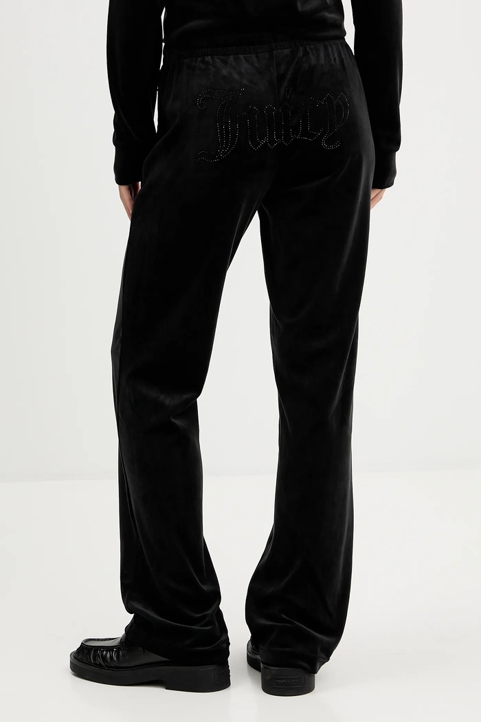 Odzież Juicy Couture spodnie dresowe welurowe JCWBJ225307 czarny