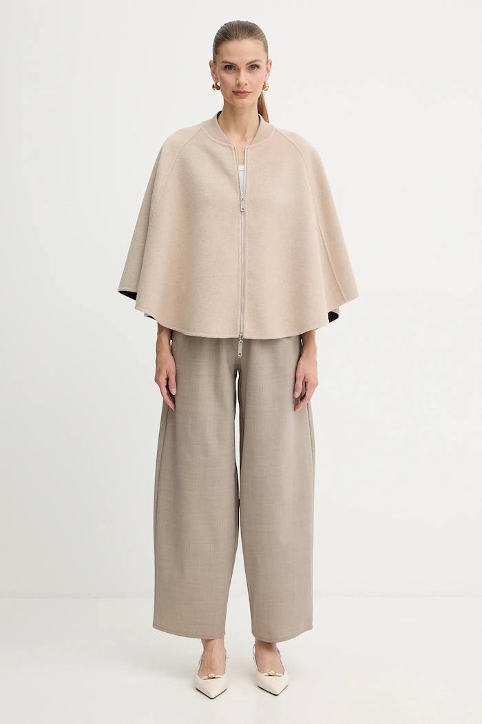 MAX&Co. gyapjú nadrág 2528136015200 bézs AW25
