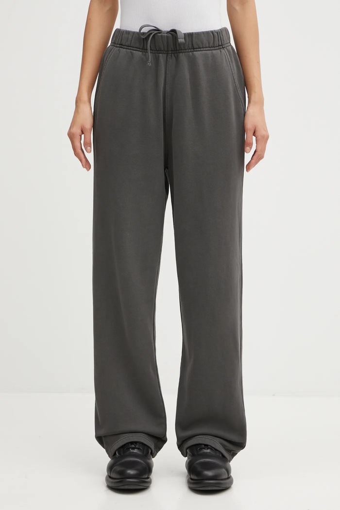 Carhartt WIP pantaloni tuta di cotone W' Benton Sweat Pant cotone grigio I034513.87GD