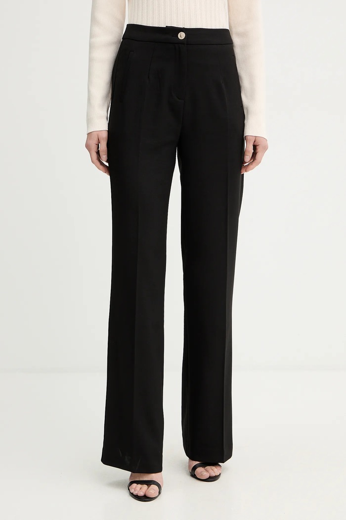 Morgan pantaloni drept negru PSUZO.F
