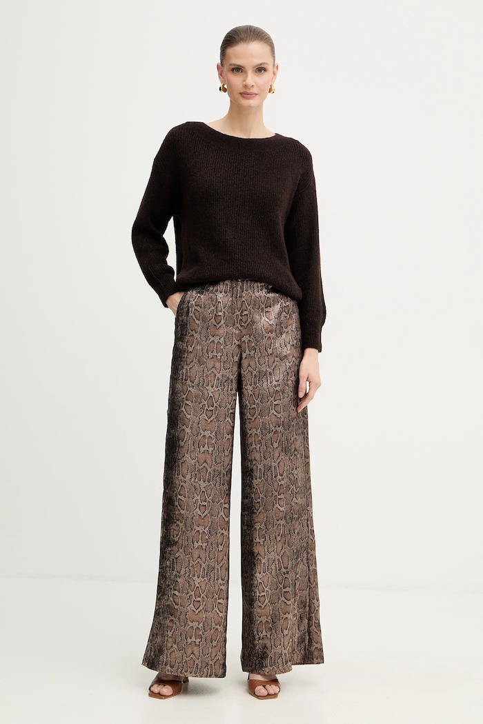 Morgan pantaloni PJENG.F maro SS26