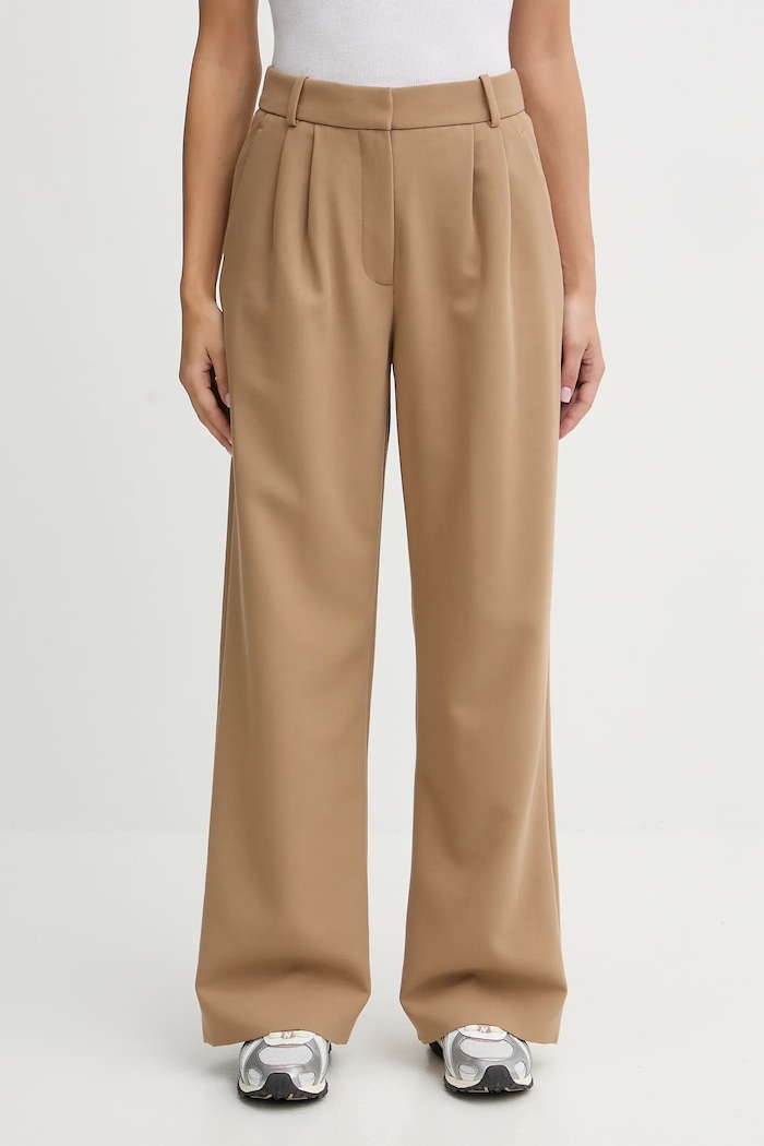 Abercrombie & Fitch spodnie z elastanem beżowy KI156.4474.420