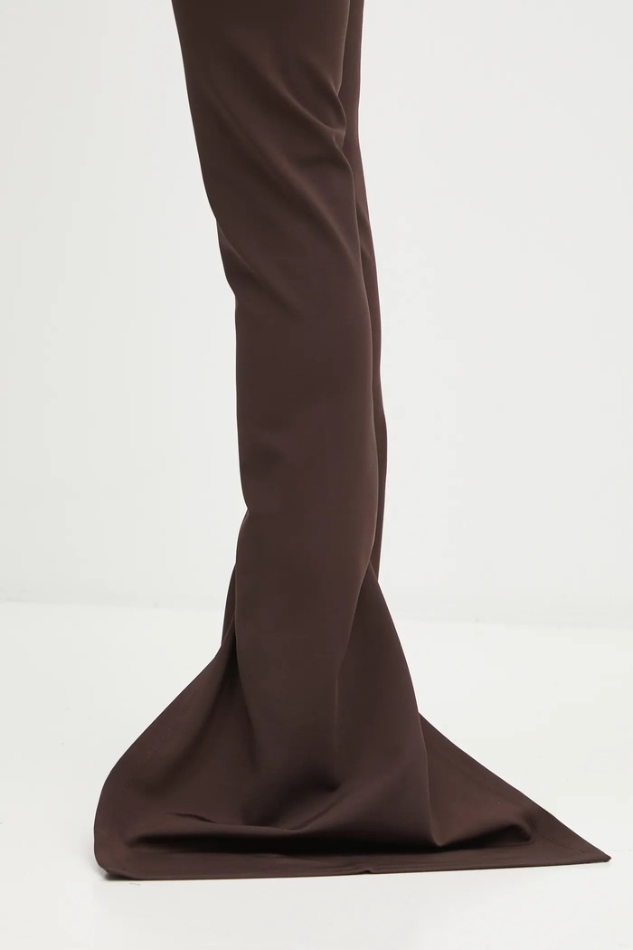 Hlače Rick Owens Lilies Carmen smeđa LI02E3331.JCVS