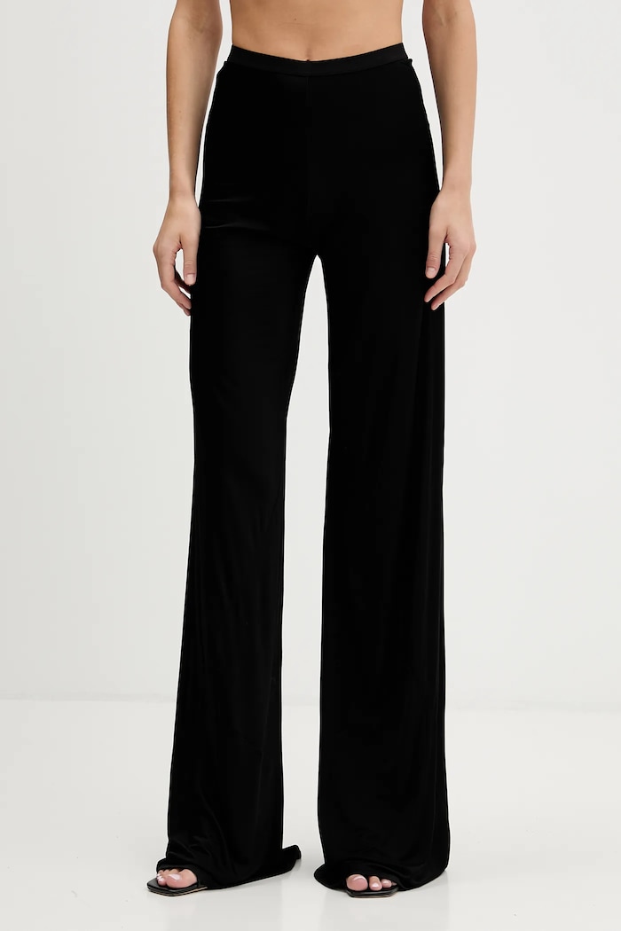 Rick Owens Lilies pantaloni Bias drept negru LI02E3334.JVS