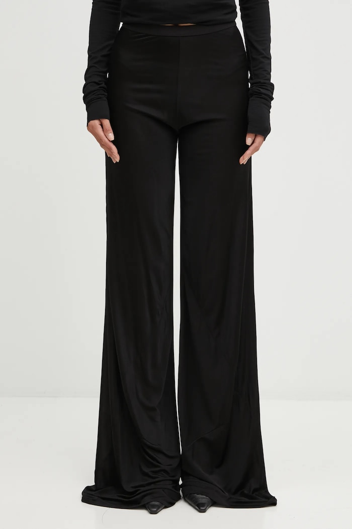 Штани Rick Owens Lilies Bias трикотаж чорний LI02E3334.JVS
