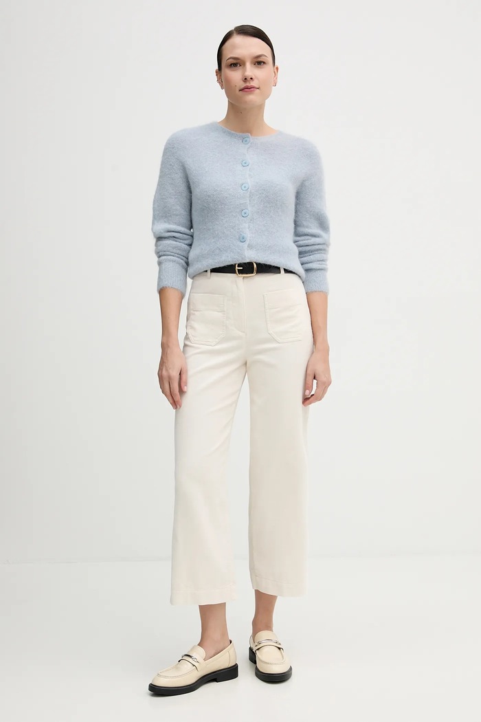 United Colors of Benetton spodnie bawełniane 494BDE02I beżowy AW25