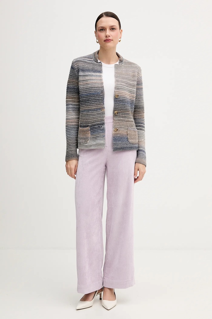 Menčestrové nohavice United Colors of Benetton 4Q5GDF0AI fialová AW25