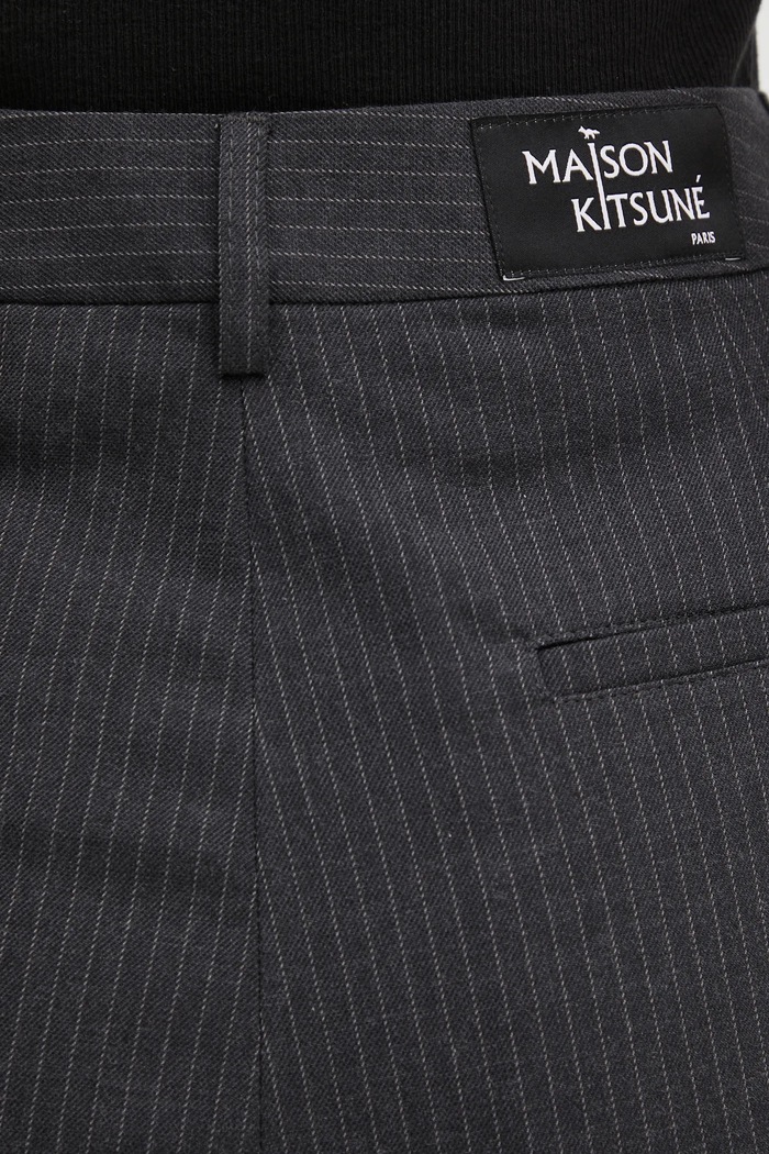 Trousers with wool blend Double Pleated Maison Kitsuné PW01126WT3022 gray