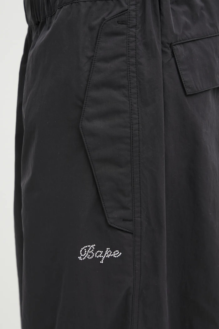A Bathing Ape trousers Crystal Stone Bape Logo Army Pants black 001PTL302004L