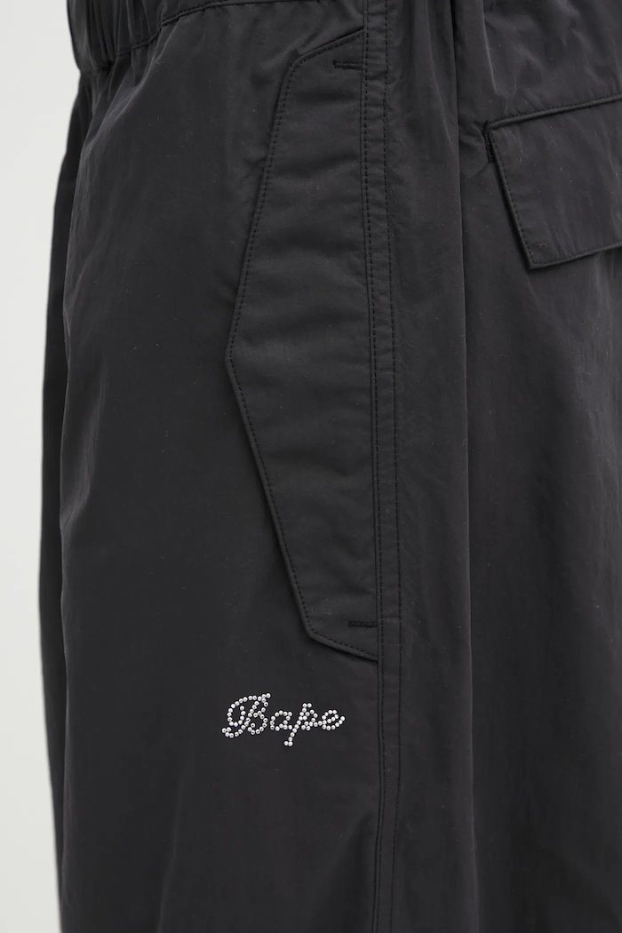 A Bathing Ape trousers Crystal Stone Bape Logo Army Pants black 001PTL302004L