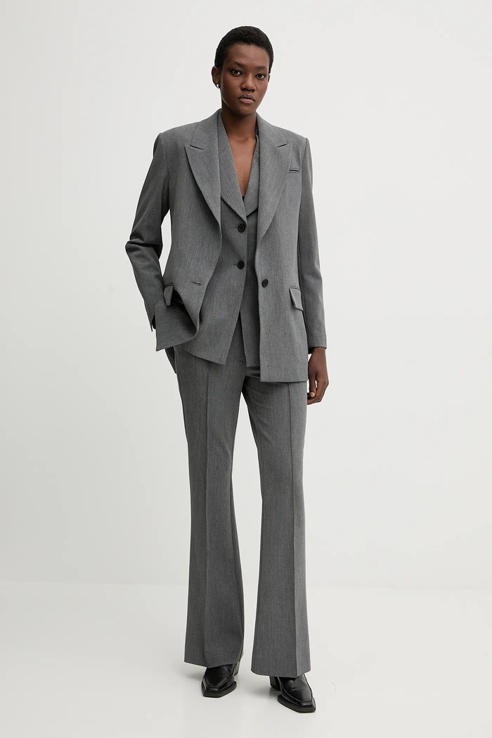 Nohavice AllSaints ASTRA W042QD sivá AW25