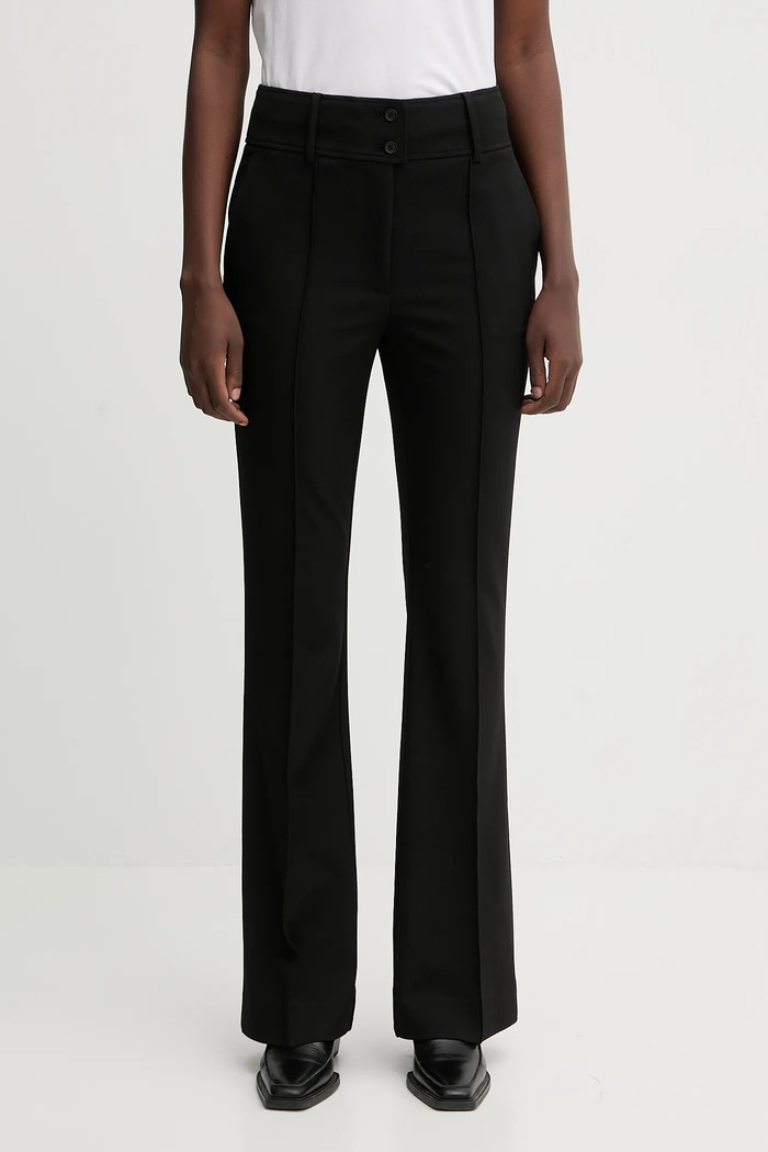 Nohavice AllSaints ASTRA s elastanom čierna W042QD