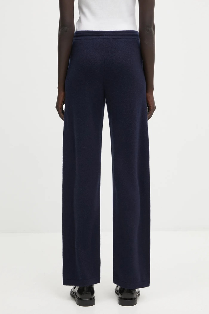 Abbigliamento Sporty & Rich pantaloni in lana SRC Cashmere PA02764302BL106 blu navy