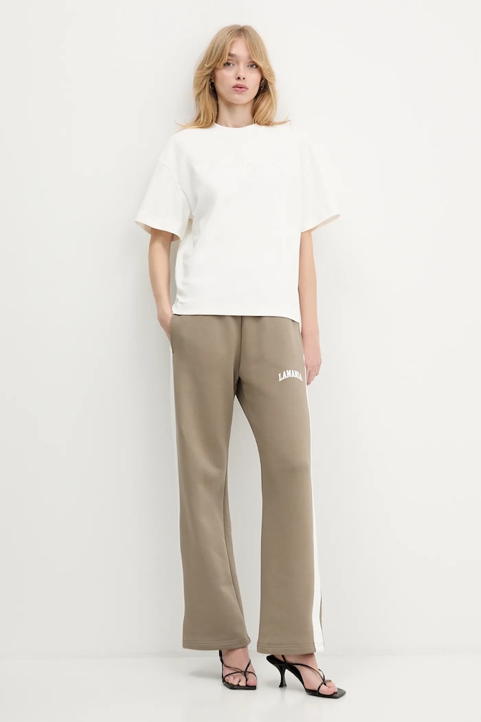 La Mania pantaloni tuta di cotone DARLENE DARLENE verde AW25