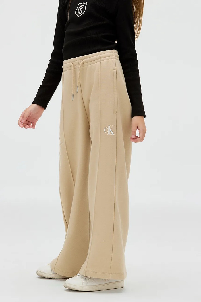 Dječji donji dio trenirke Calvin Klein Jeans IG0IG02875.9BYA bež