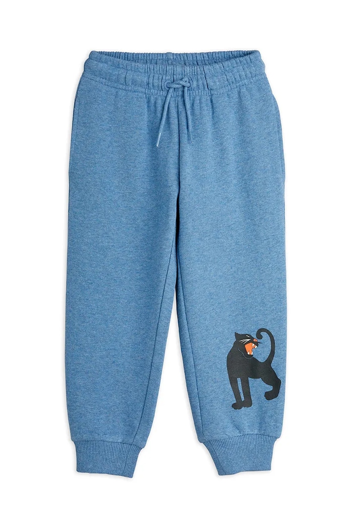 Dječji donji dio trenirke Mini Rodini Panther pletivo plava 1100030060