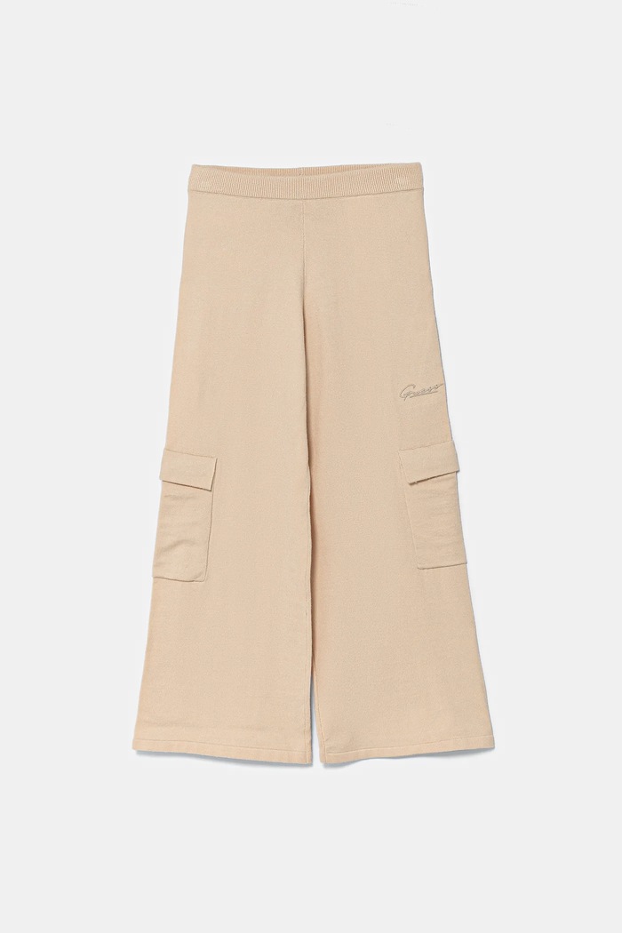 Detské tepláky Guess pletenina béžová J5RB13.Z3KS0.9BYA