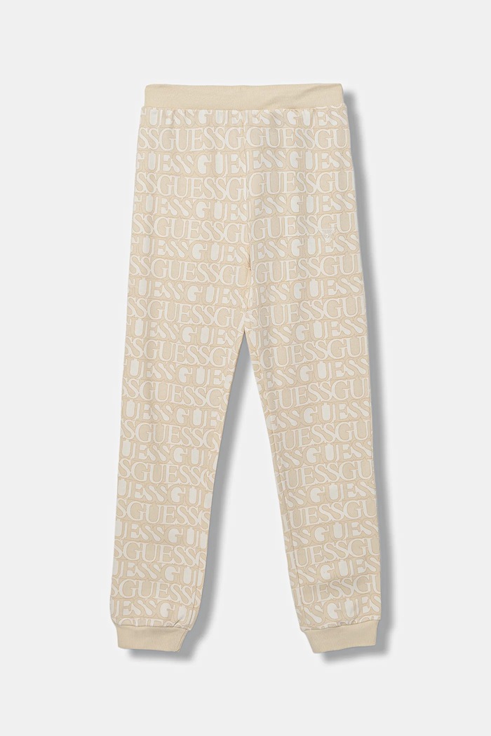 Detské bavlnené tepláky Guess bavlna béžová J5YQ13.KAD74.9BYA