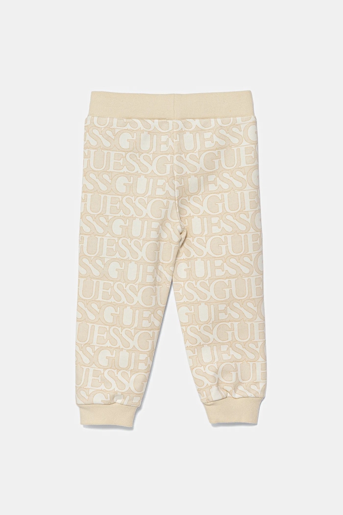 Guess spodnie dresowe dziecięce K5YQ13.KAD74.9BYA beżowy AW25