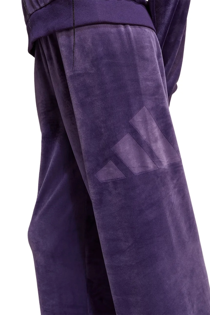 Detské velúrové tepláky adidas JW2440