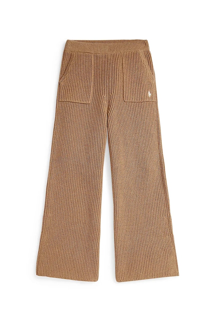 Detské bavlnené nohavice Polo Ralph Lauren 313978869001 hnedá AW25
