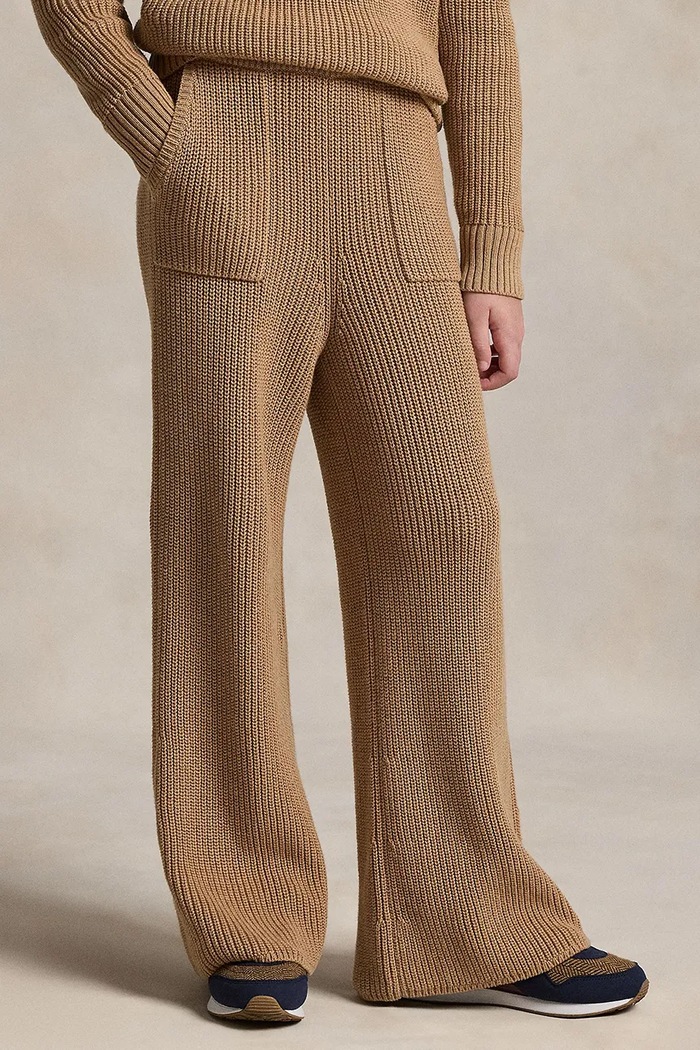 Detské bavlnené nohavice Polo Ralph Lauren hnedá 313978869001