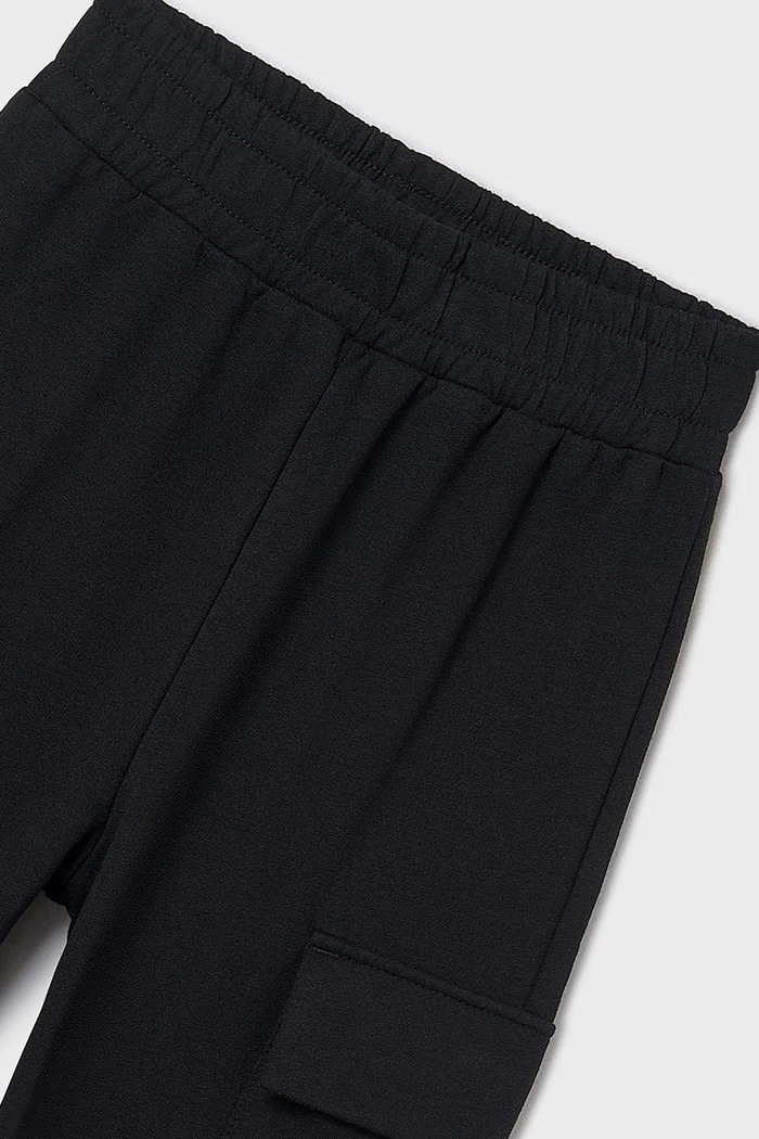 Mayoral spodnie dresowe jogger cargo czarny 7578.8F.Junior.9BYA