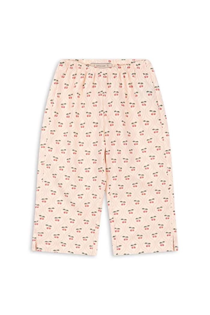 Konges Sløjd spodnie bawełniane dziecięce CIANNA PANTS GOTS wzorzyste beżowy KS103756.9BYA