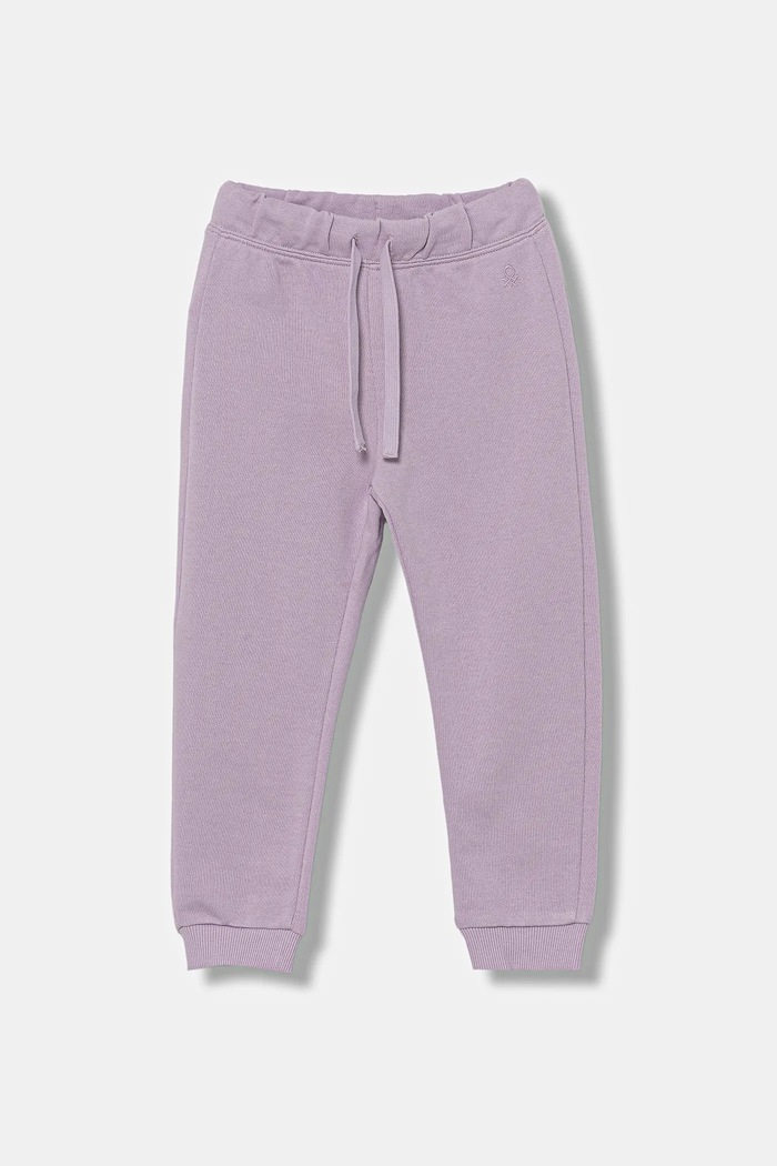 Dětské bavlněné tepláky United Colors of Benetton pletenina fialová 3J70GF01N.P.Season.9BYA