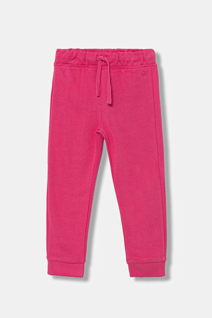 United Colors of Benetton gyerek pamut melegítőnadrág dzsörzé rózsaszín 3J70GF01N.P.Season.9BYA