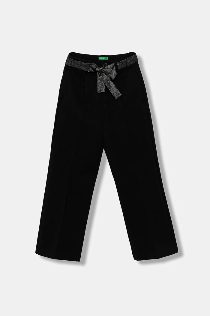 United Colors of Benetton spodnie dziecięce dzianina czarny 43ZGCF053.G.seasonal