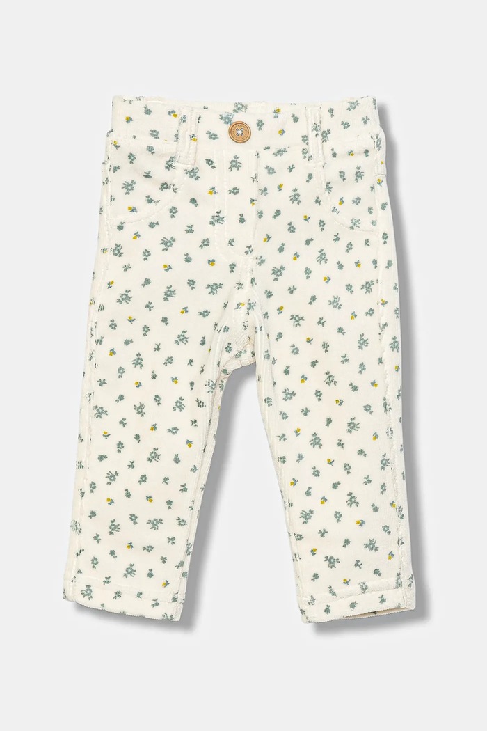 United Colors of Benetton spodnie niemowlęce wzorzyste beżowy 4NNFAE005.W.seasonal