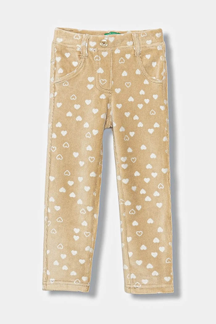 United Colors of Benetton leggins copii tricotaj bej 4NNFGE02N.P.seasonal