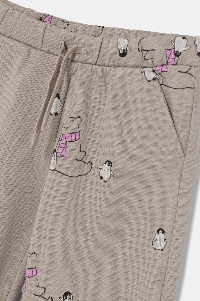 Fete United Colors of Benetton pantaloni de trening pentru copii 3TIKGF05A.P.Seasonal maro